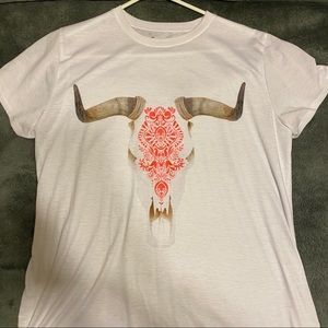 Show Me Your Mumu White Skull Tee Sz M